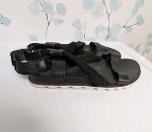 Sorel Roaming Decon Women's Sandals Black Leather 7.5 Casual Comfort Shoes